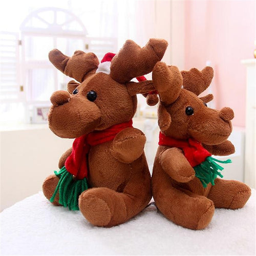 Reindeer bear christmas present