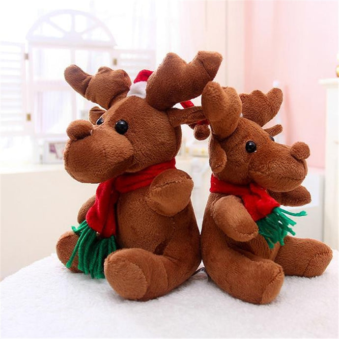 Reindeer bear christmas present